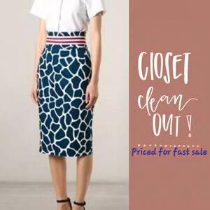Stella Jean Giraffe Midi Pencil Skirt